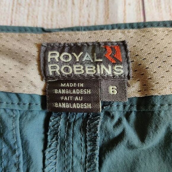 Royal Robbins flat front nylon hiking capris sz 6 - Picture 9 of 10